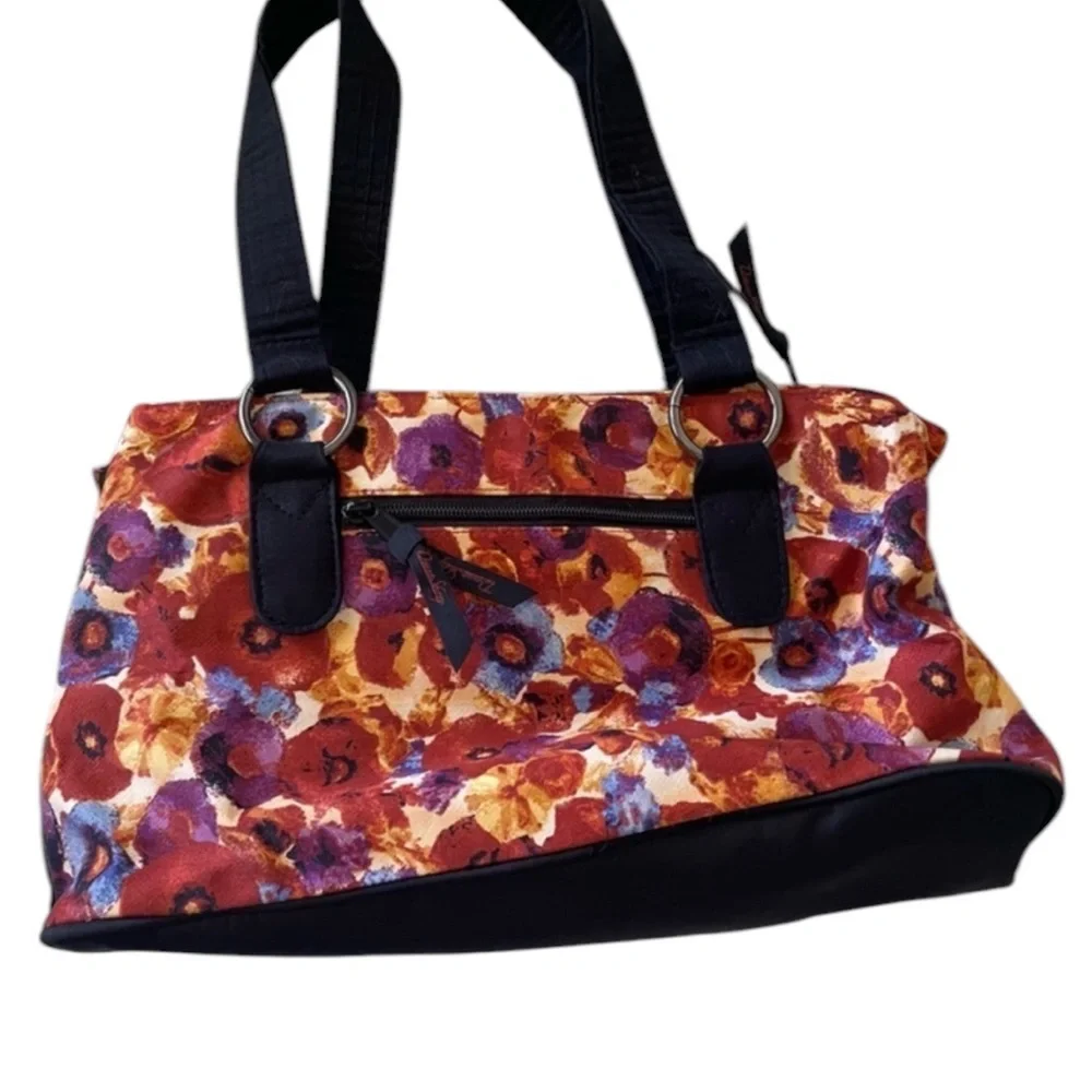 Donna Sharp "Poppy Field" Leah Tote, Handbag Purse Floral Casual Spring Summer - Picture 3 of 13